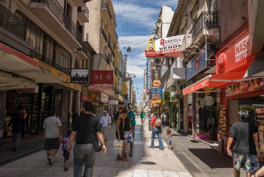 Buenos Aires, Argentina - January 3, 2011: Calle Lavalle - downtown.
