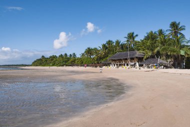Morro de Sao Paulo, Bahia, Brazil. Fourth beach on a sunny day with blue sky.
