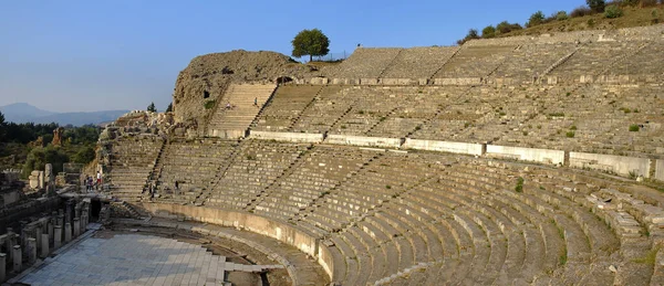 Efes Hindi Antik Yunan Şehrinin Tiyatro Kalıntıları Manzarası — Stok fotoğraf