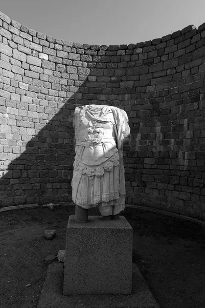Bergama Turquía Trajano Estatua Blindada Sin Cabeza Templo Trajano Acrópolis — Foto de Stock