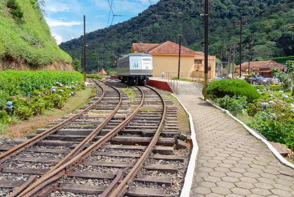 Campos Jordao Brazilië Station Eugenio Lefevre Toeristische Treinlijn Van Campos — Stockfoto