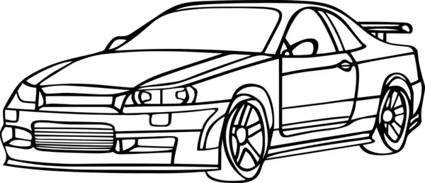 Car Vector Clip Art Black White — стоковый вектор