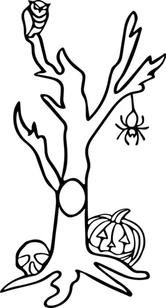 Tree Vector Clip Art, Black and White