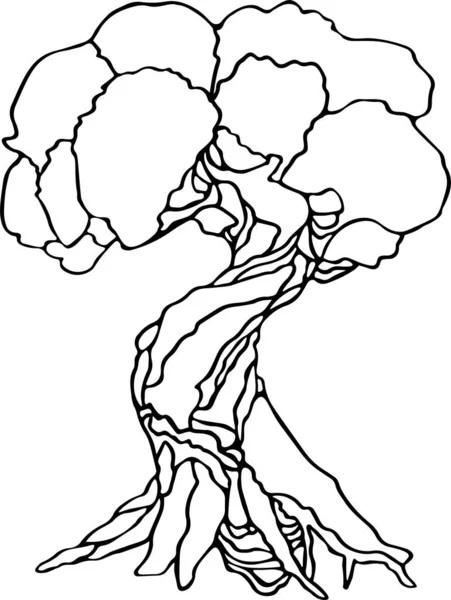 Tree Vector Clip Art, Black and White