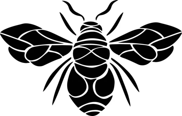 Bee Vector Stecnil, Black and White  