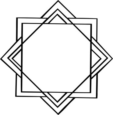 Frame Vector Clip Art, Black and White