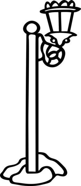 Streetlight Vector Clip Art, Black and White