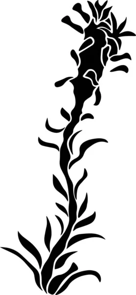 Flower Vector Stencil Black White — Stockový vektor