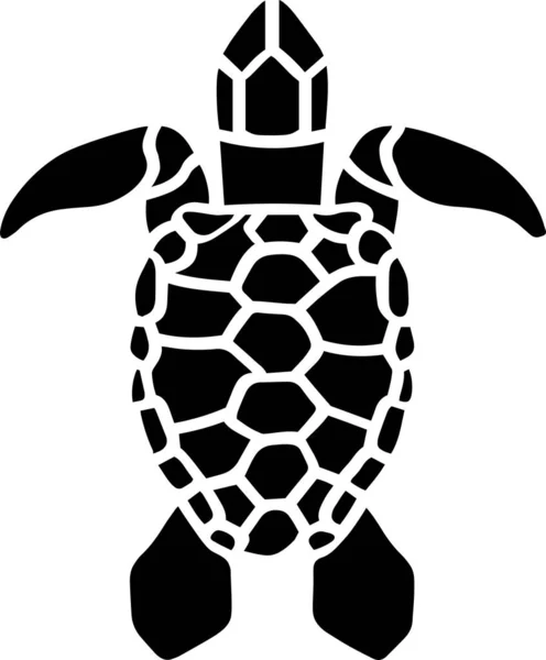 Turtle Vector Stencil, Black and White
