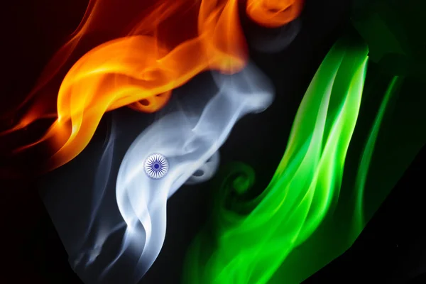 Indian Flag. This is smoked photograph