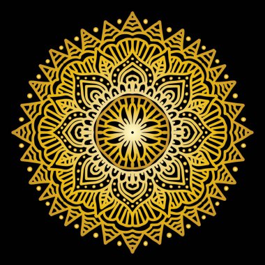 Mandala çiçekli süs. Geometrik çember. 