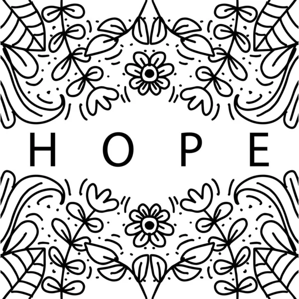 Umut Yazısı Çiçek Süsüyle Tipografi — Stok Vektör