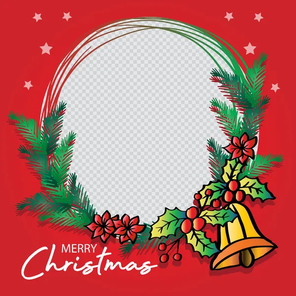 Christmas Social Media Photo Frame — Stock Vector