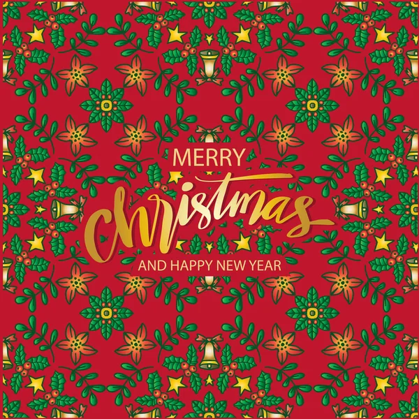 Christmas Card Seamless Pattern Christmas Decoration — Stock Vector