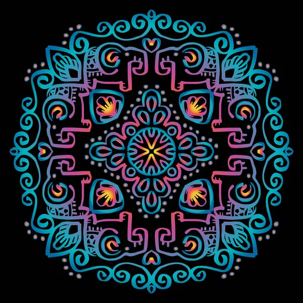 Filli mandala desenli dekoratif elementler