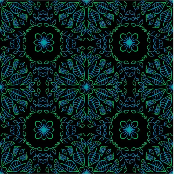 Mandala Fond Motif Sans Couture Avec Ornement Motif Floral — Image vectorielle