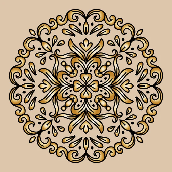 Mandala Floral Design Ornements Ronds Décoratifs — Image vectorielle
