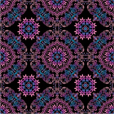 Kusursuz desenli mandala etnik dekoratif süs.