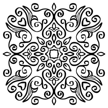 Çiçek süsleme mandala tasarım geçmişi. Dekoratif yuvarlak süs.