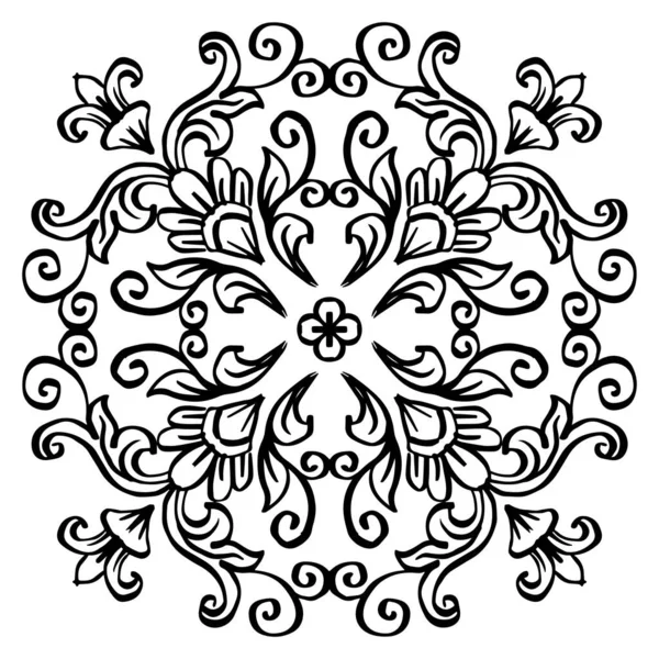 Цветочные Декоративные Мандала Дизайн Фона Декоративный Круглый Орнамент — стоковый вектор