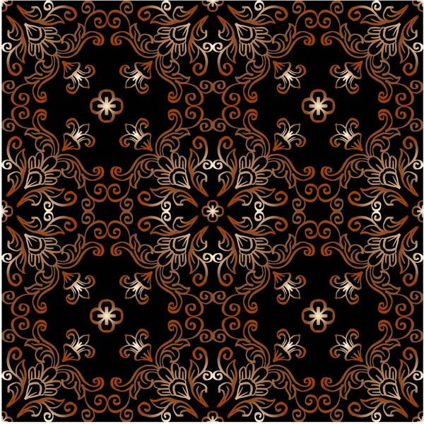 Luxe Motif Sans Couture Floral Ornemental — Image vectorielle