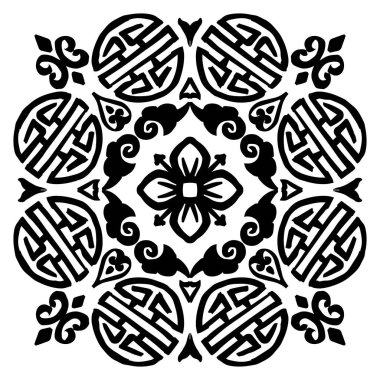 Çin aksesuarlı tasarım için mandala dekoratif yuvarlak.