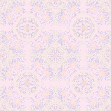 Kusursuz desenli çiçek desenli yuvarlak süs.