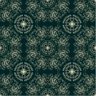 Kusursuz desenli çiçek desenli yuvarlak süs.