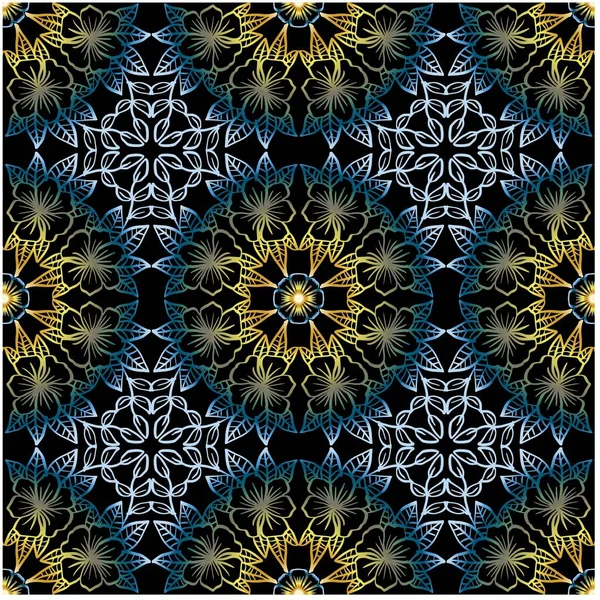 Mandala Floral Motif Sans Couture — Image vectorielle
