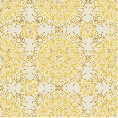  Kusursuz desenli mandala etnik dekoratif süs.