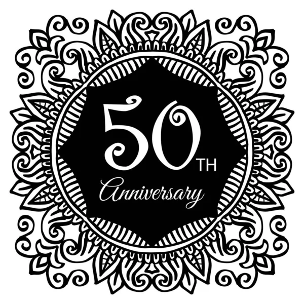 50Ste Jaar Verjaardag Viering Ontwerp — Stockvector