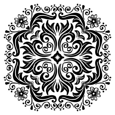 Çiçek desenli mandala dekoratif süs 