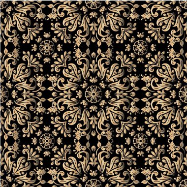  Sorunsuz çiçek desenli antika arka plan