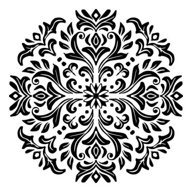 Mandala desenli klasik çiçek arkaplanı.