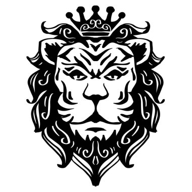 Aslan kralın resmi, tacın içindeki aslanın başı.