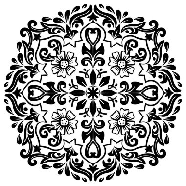 Arap tarzında mandala çiçeği süsü.