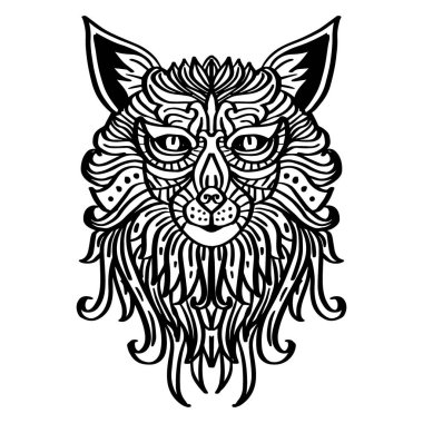 Zentangle Kurdu El çizimi çizimi.