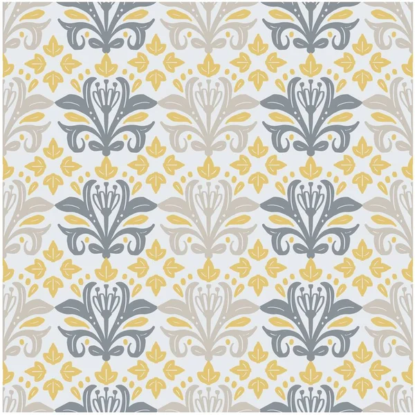 Motif Sans Couture Décoration Ethnique Florale Dans Style Art Déco — Image vectorielle