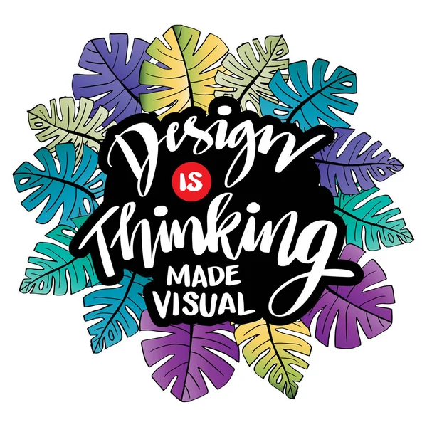 Tasarım görsel yaratılmış düşünmektir. Poster tırnak içinde.