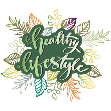 Çiçekli arkaplanı olan sağlıklı bir yaşam tarzı..