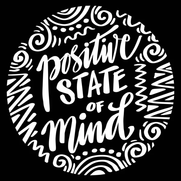 Positive State Mind Positive Quotes — Stock Vector