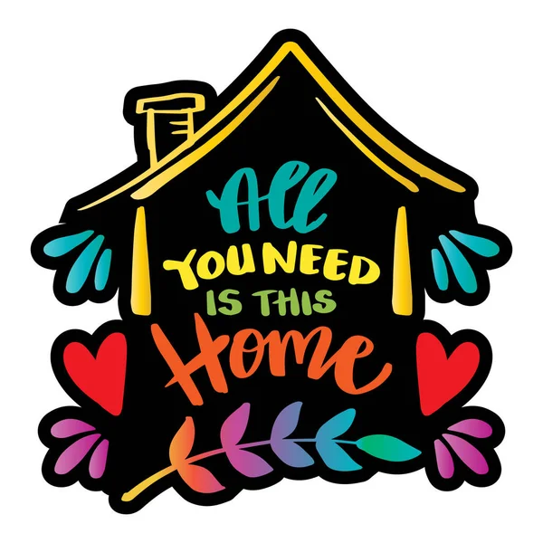İhtiyacın olan tek şey bu ev. Poster tırnak içinde.