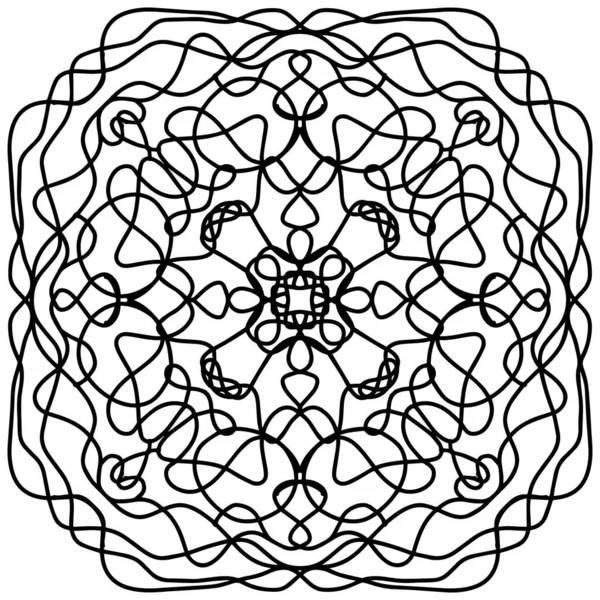 Mandala Abstrait Ligne Motif Fond — Image vectorielle