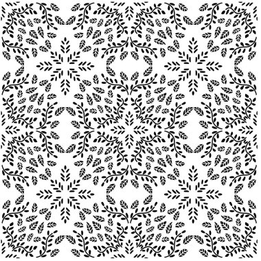 Hand drawing mandala floral seamless pattern
