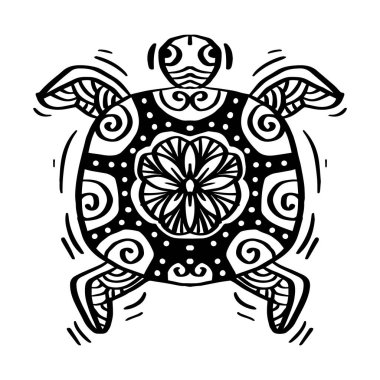 El çizimi zencefil kaplumbağa çizimi