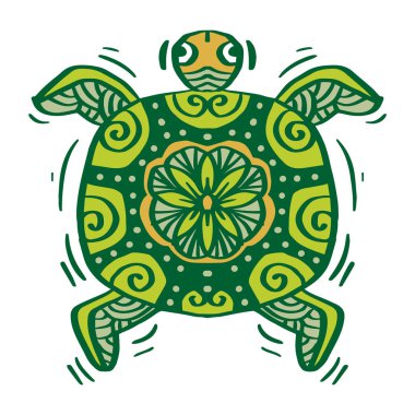 El çizimi zencefil kaplumbağa çizimi