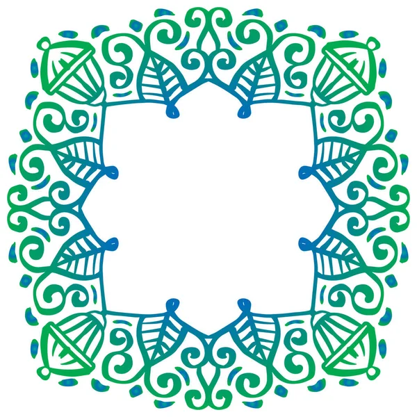 Hand Drawing Mandala Frame Islamic Background — стоковий вектор