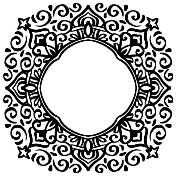 Hand Drawing Mandala Frame Islamic Background — Stockvektor