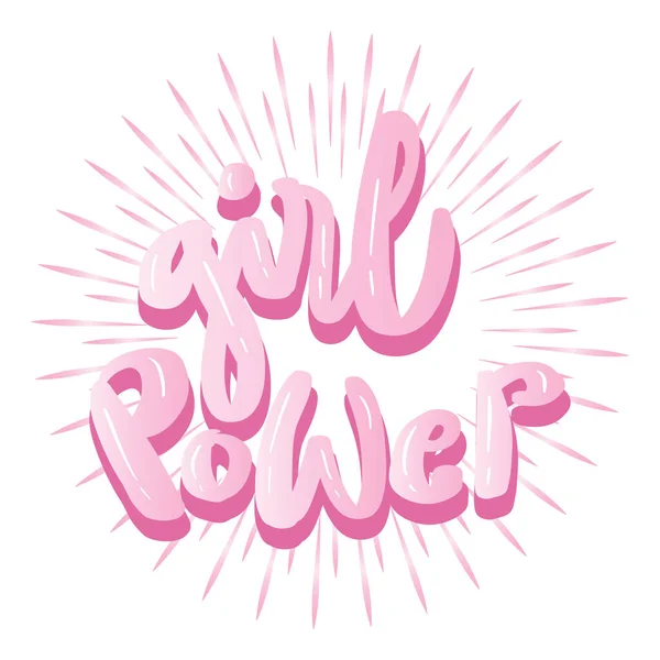 Girl Power Schriftzug Poster Zitat — Stockvektor