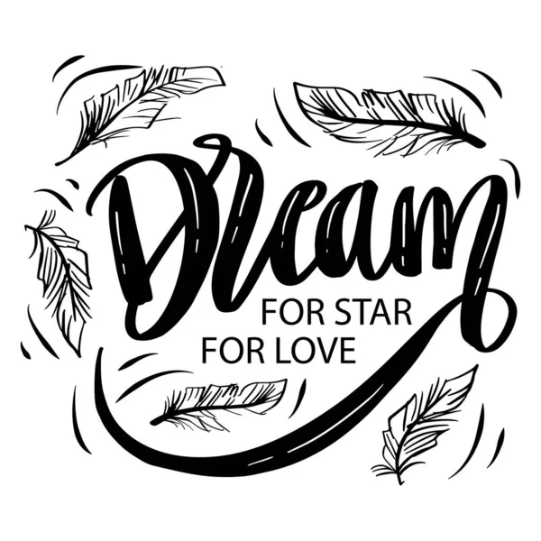 Traum Vom Stern Für Die Liebe — Stockvektor